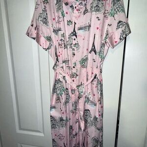 Karl Lagerfeld Pink Heart Print Blouse